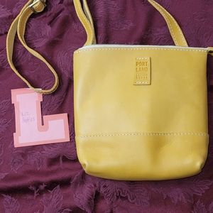 Portland Leather Yellow Festival Crossbody Bag